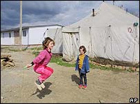 Refugees in Sleptsovskaya, Ingushetia