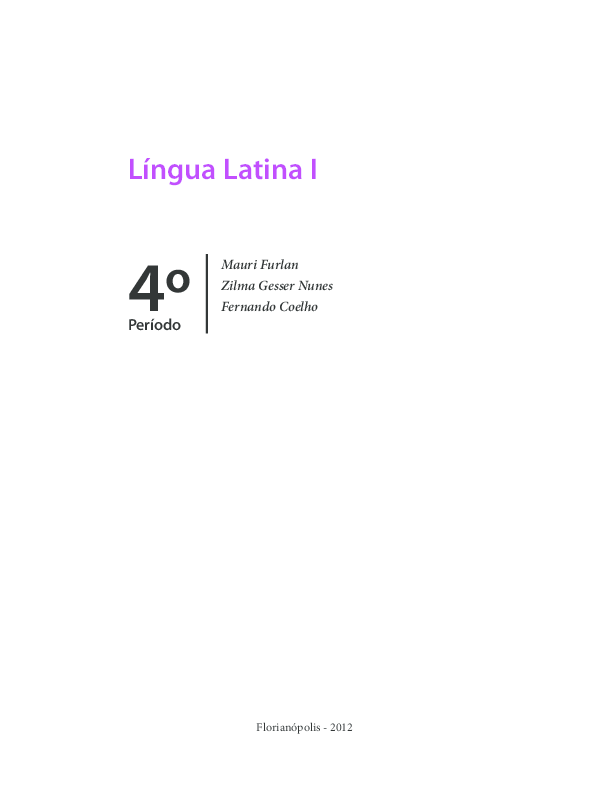 Língua Latina I