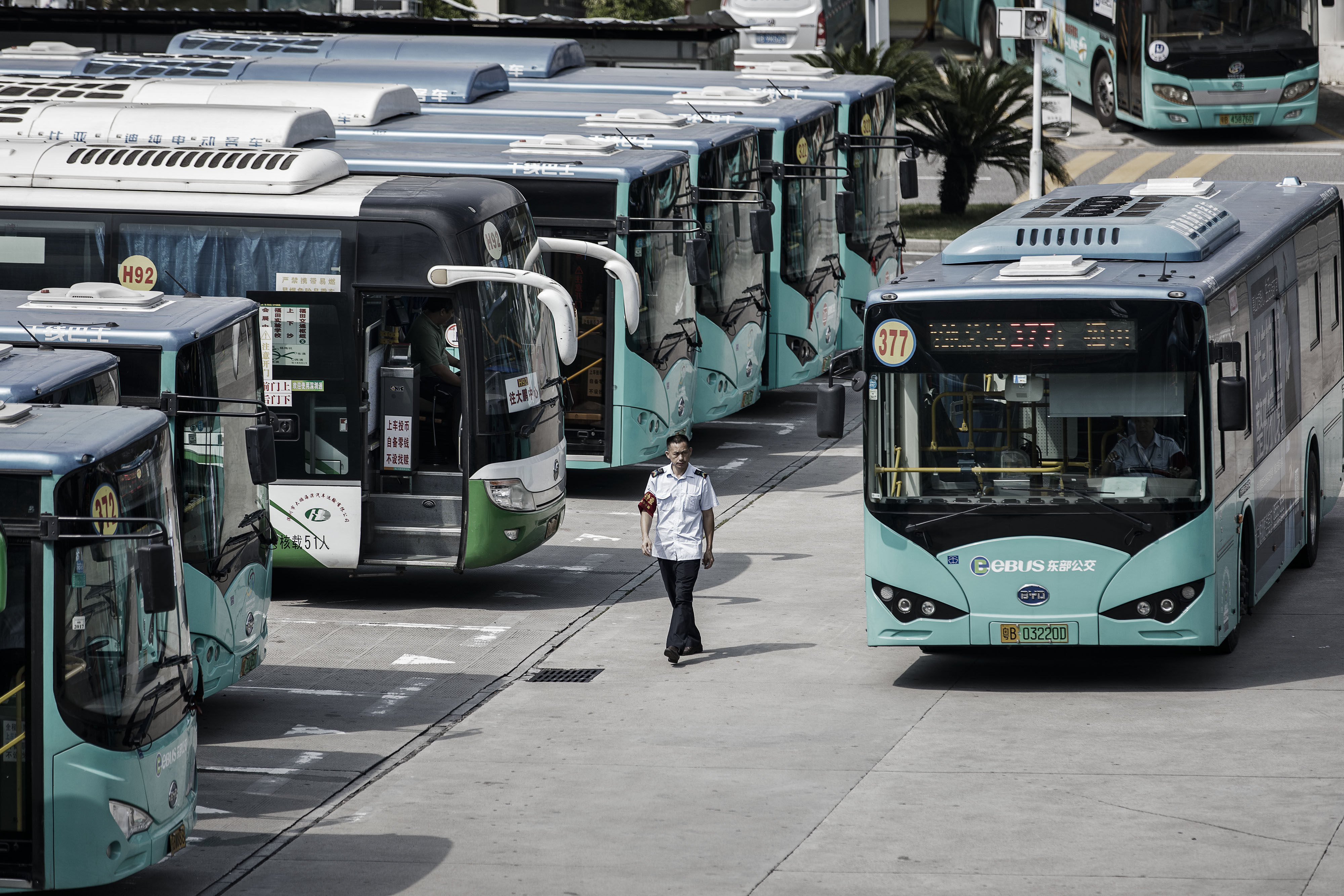 By 2018, Shenzhen had converted its entire bus fleet  into electric vehicles. Now the city plans to trial autonomous buses by the end of 2024. Photo: Bloomberg