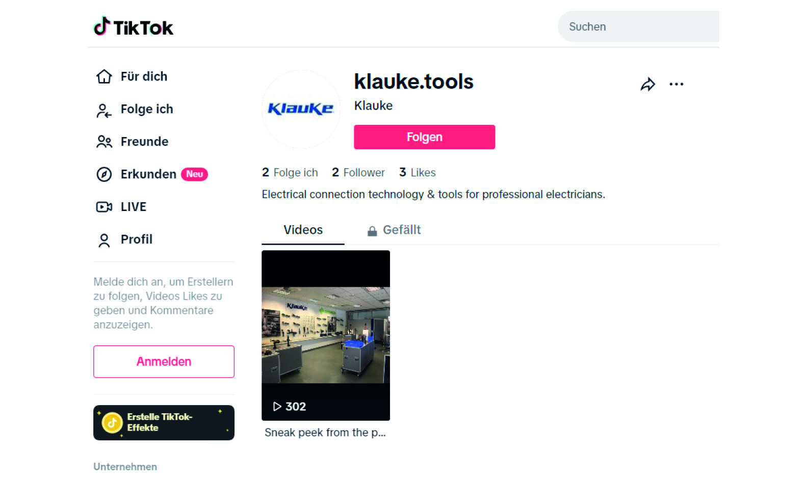 Klauke maintenant aussi sur TikTok