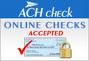 ACH online checks accepted