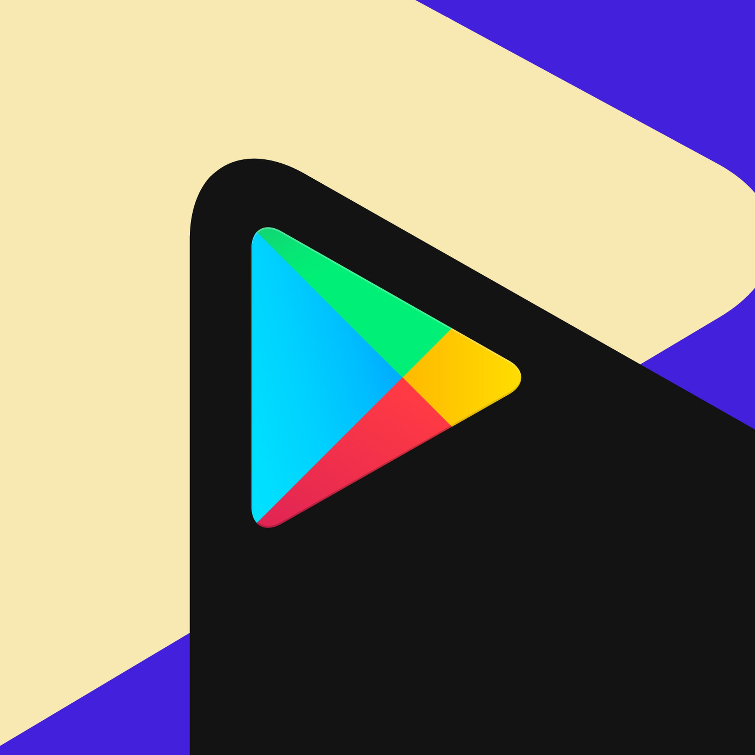 The Google Play logo against a colorful background.
