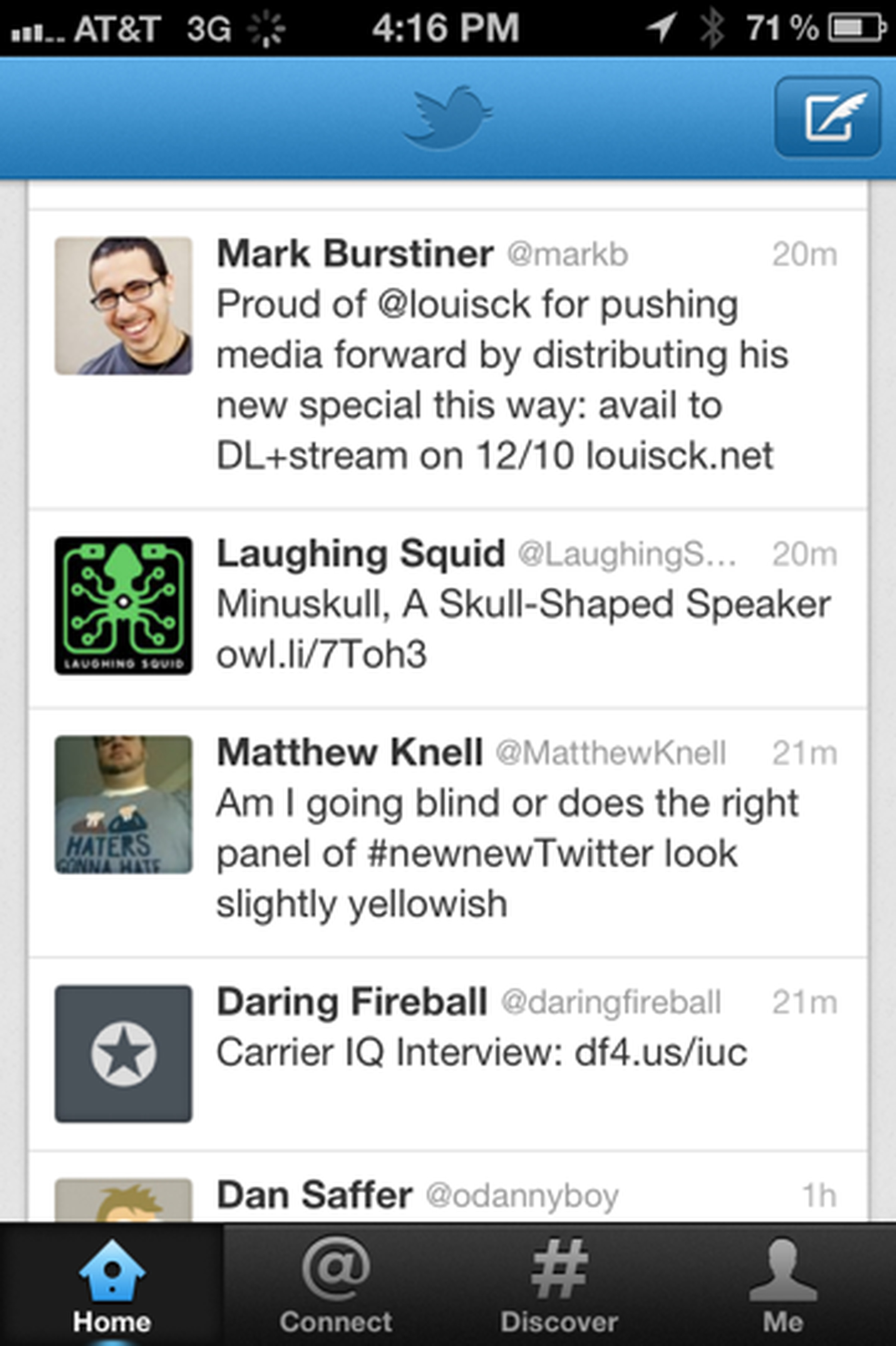 Twitter iOS app 2011 redesign pictures