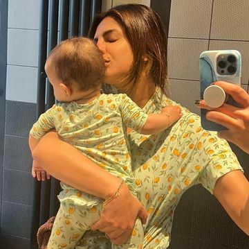 priyanka chopra daughter matching pyjamas