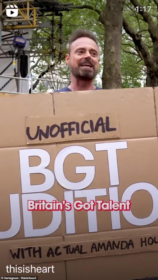 The radio presenter and her Heart co-host Jamie Theakston went around central London asking the public to show their best skills as part of a series of fake Britain's Got Talent auditions