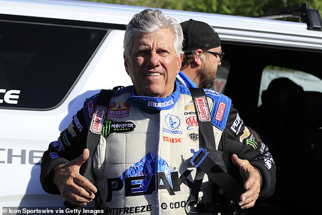 The 157-time winner exited the car and was alert while talking with Safety Safari workers