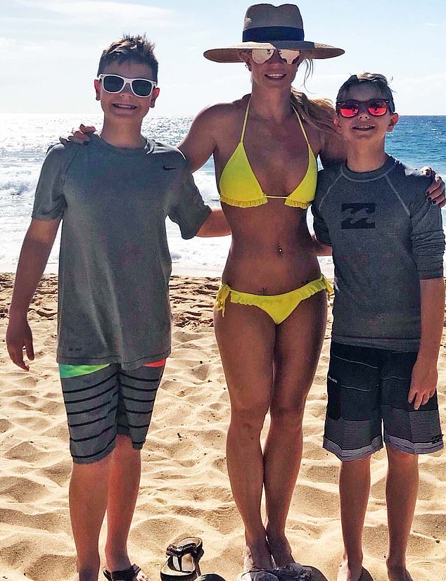 Britney has visited her boys at their home in Hawaii 'several times' since they moved there last summer, according to a separate source (photo taken in Hawaii years ago)