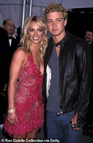 Young love: Justin and Britney were an iconic couple when they dated from 1999 to 2002 (pictured in January 2002)
