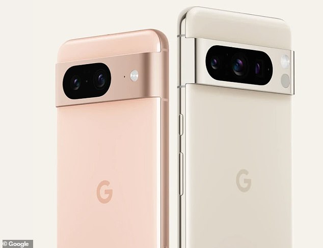 In October 2023, Google released two new smartphones - the £699 Pixel 8 (left) and £999 Pixel 8 Pro (right)