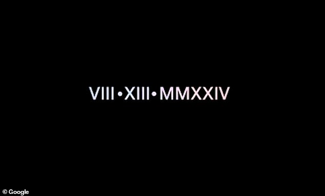 The video, entitled 'AI... meet IX at Made by Google', also confirms the date of the event in Roman numerals – VIII-XIII-MMXXIV, or August 13, 2024