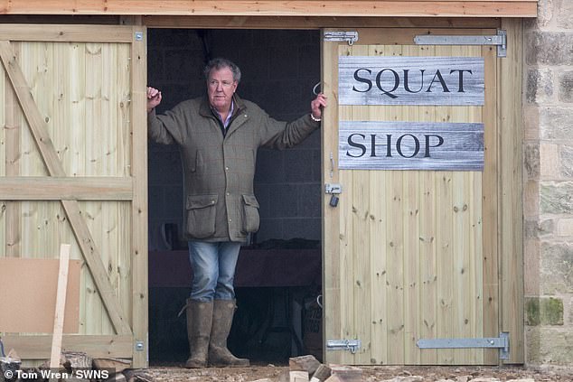 Villagers feared traffic chaos over rumours that Jeremy Clarkson (pictured at his farm shop) wanted to buy an historic pub which could attract huge crowds