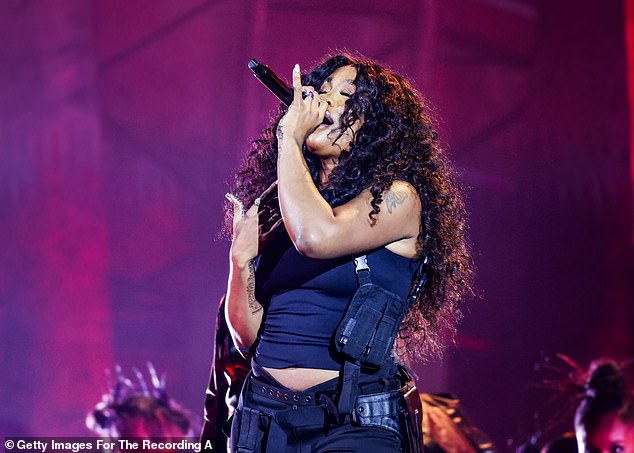 SZA has set herself apart with a vulnerable and casually poetic songwriting style and a voice conveying a multitude of emotions with subtle twists and turns (pictured in Feb)