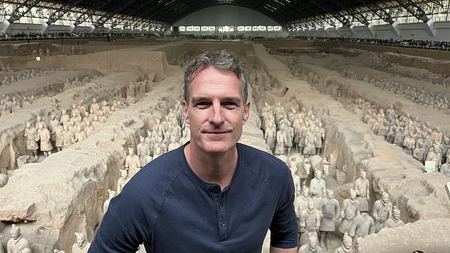 Historian Dan Snow, pictured, has visited the Terracotta Army in China during his latest series
