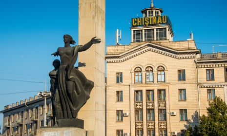 Liberty Monument at Liberty Square in Chișinău, the capital of Moldova.