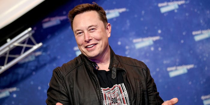 SpaceX owner and Tesla CEO Elon Musk poses on the red carpet of the Axel Springer Award 2020 on December 01, 2020 in Berlin, Germany.