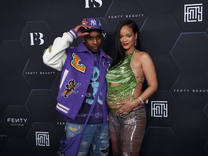 ASAP Rocky with Rihanna.