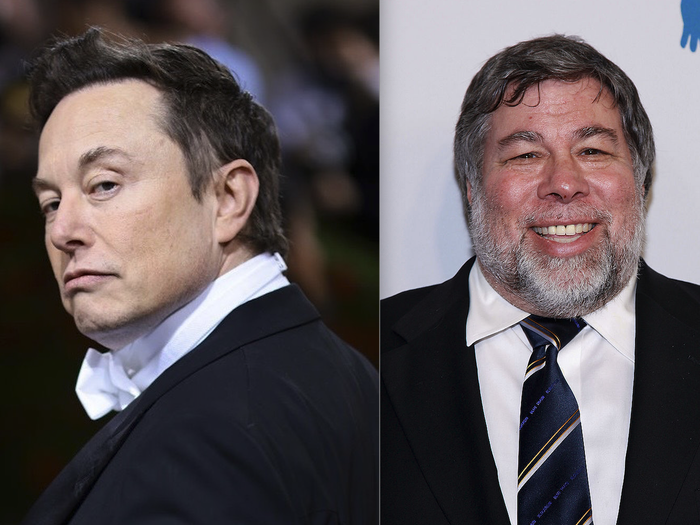 Steve Wozniak took a dig at Elon Musk during an interview with CNBC on Thursday.