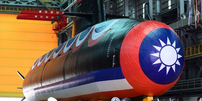 Taiwan's first locally built submarine 