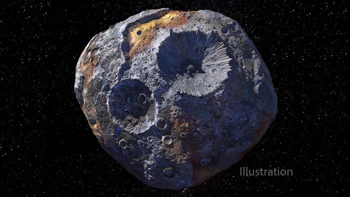 graphic of what the asteroid is thought to look like