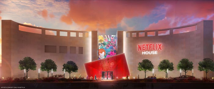 Rendering of Netflix House