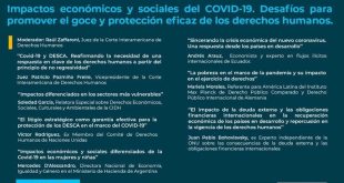 Seminario: “Impactos económicos y sociales del COVID-19. Desafíos para promover el goce y protección eficaz de los derechos humanos”
