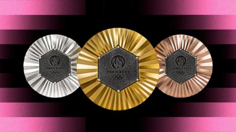 A graphic of the medals for Paris 2024