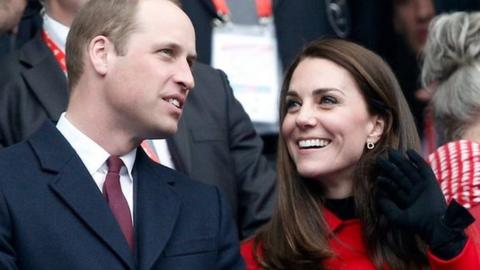 The Duke and Duchess of Cambridge at the Stade de France