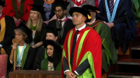 Kevin Sinfield at the graduation ceremony
