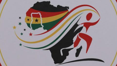 Detail of the logo of the 2023 African Para Games
