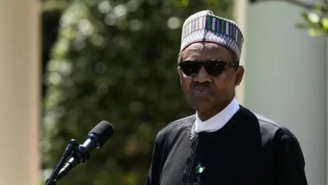 Getty Images Nigeria's President Muhammadu Buhari pictured in 2018