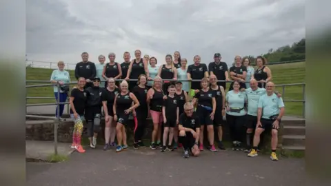 Slow Runners of Sunderland, the group pose for a photo