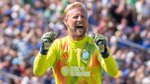 Celtic's Kasper Schmeichel celebrates