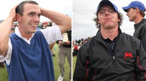 Horschel and McIlroy at Royal County Down in 2007