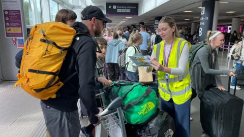 Passengers at Edinburgh Airport