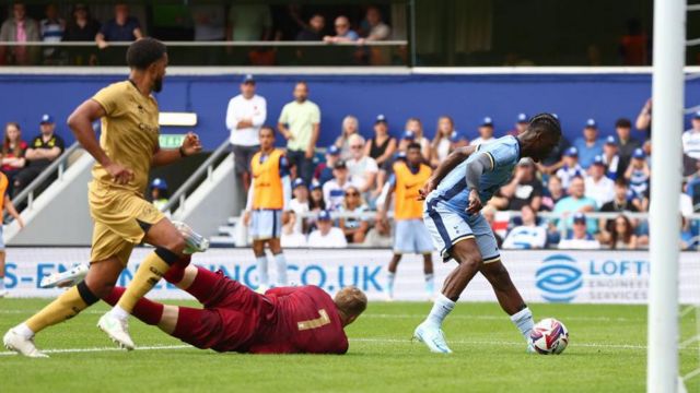 Yves Bissouma scores Tottenham's first goal against QPR