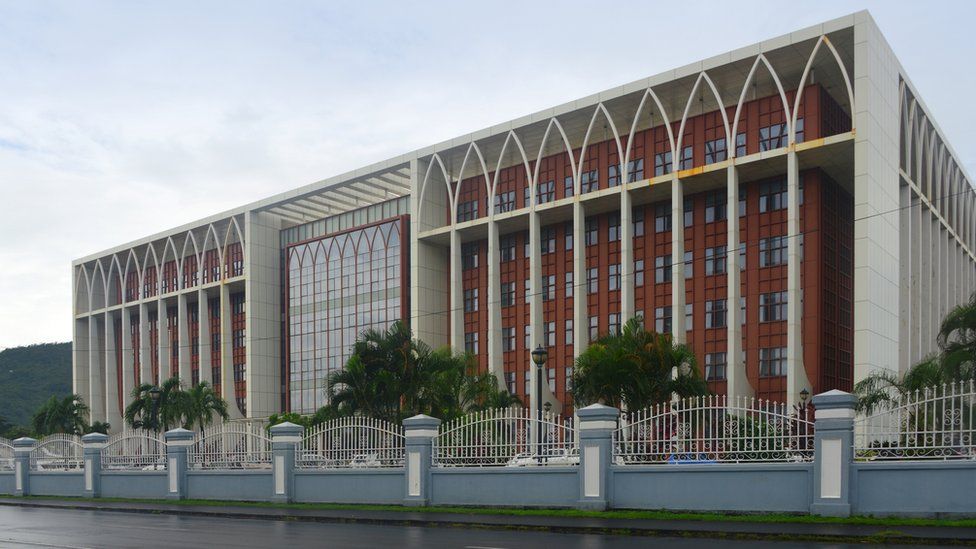 The Chinese-built Tui Atua Tupua Tamasese Efi government complex in Samoa's capital, Apia