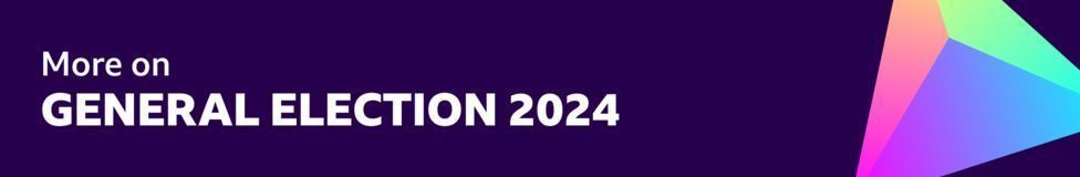 Dark purple banner saying More on General Election 2024