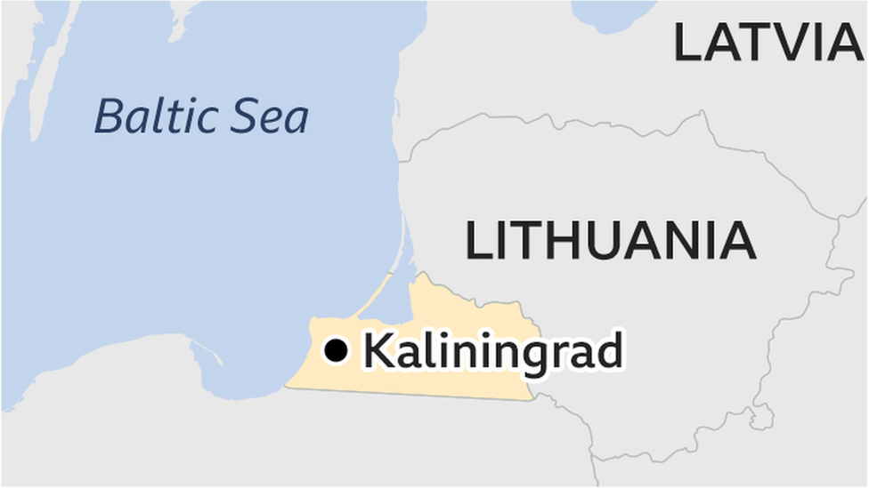 Map showing Kaliningrad