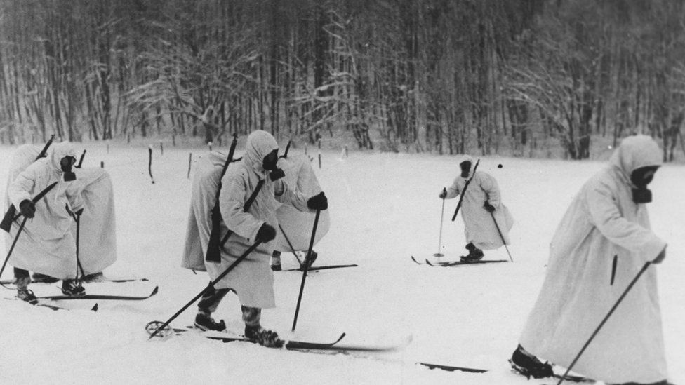 Finnish troops during the Winter War
