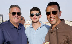 From left, Signature Travel Network CEO Alex Sharpe, Daniel Leibman and Frosch CEO Bryan Leibman in Israel.