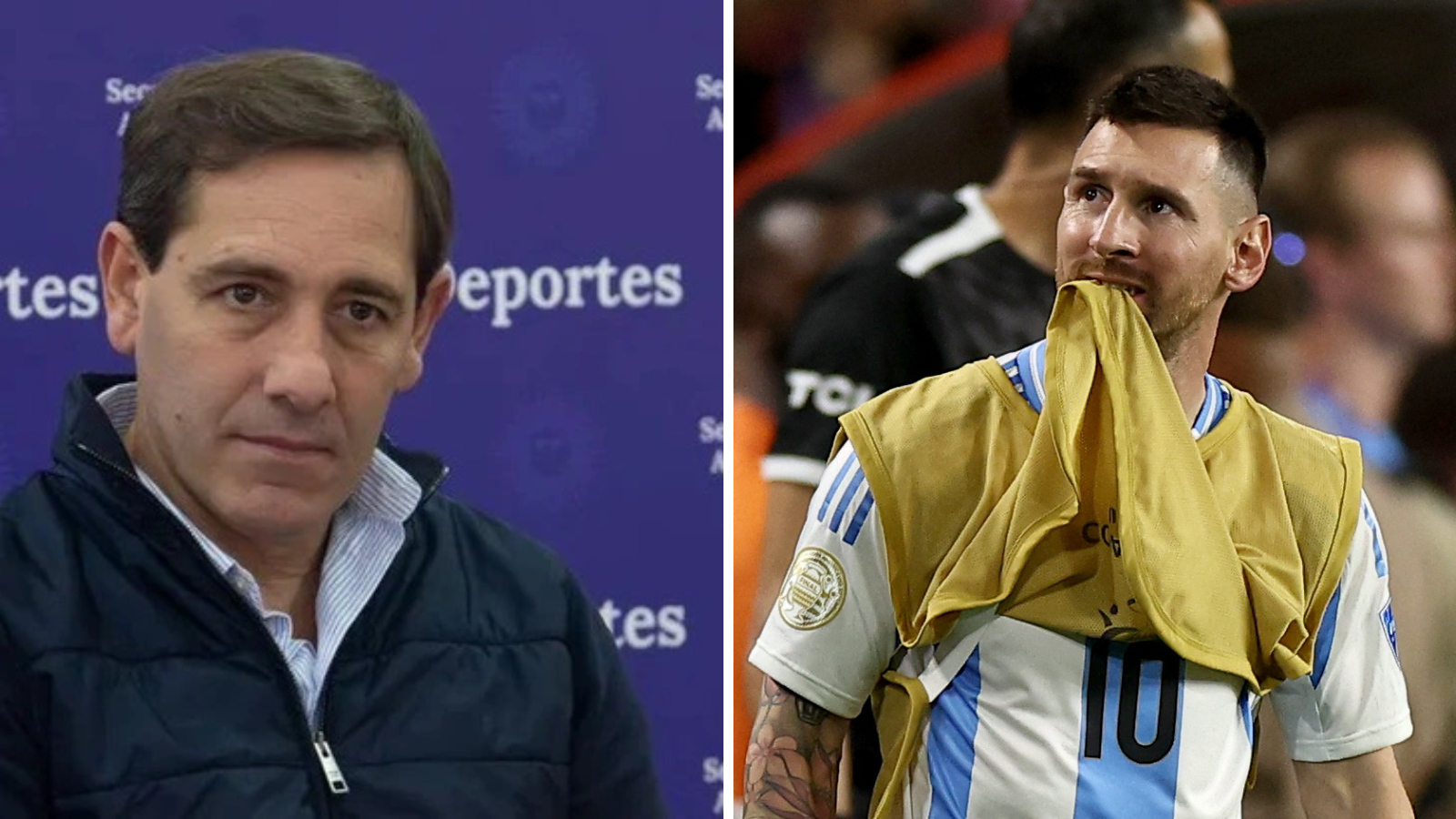 Julio Garro was fired from his position as Undersecretary of Sports by the Argentina President's office on Thursday for demanding an apology from Lionel Messi. (X/AP)