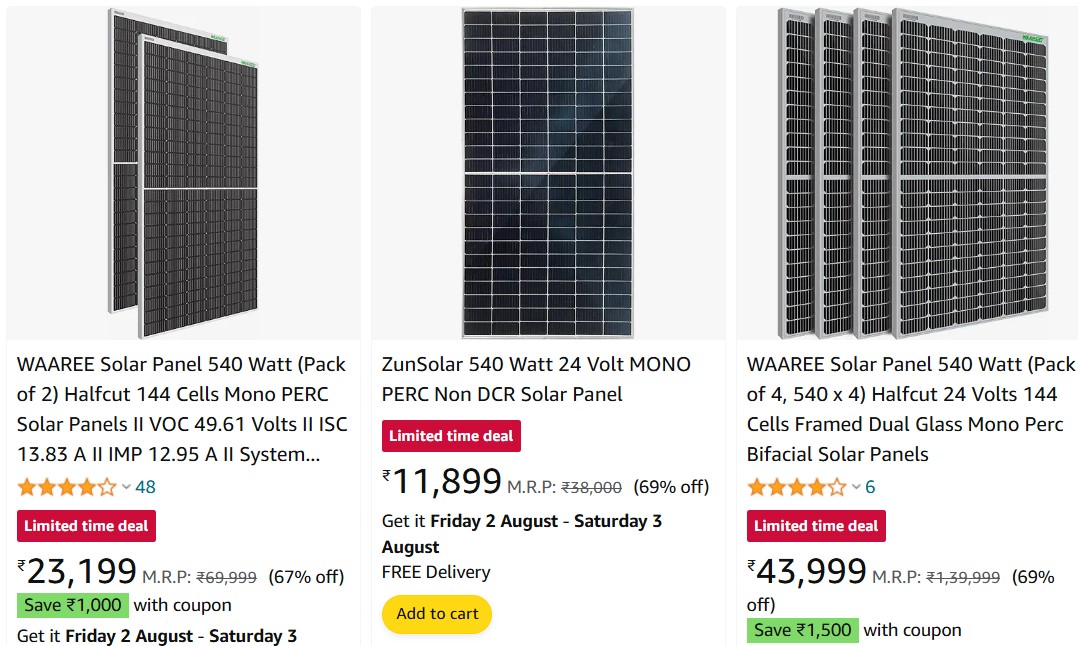 Solar deals Online