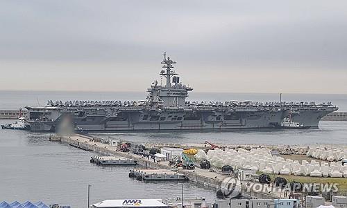 Yoon visits U.S. aircraft carrier ahead of trilateral drills with S. Korea, Japan