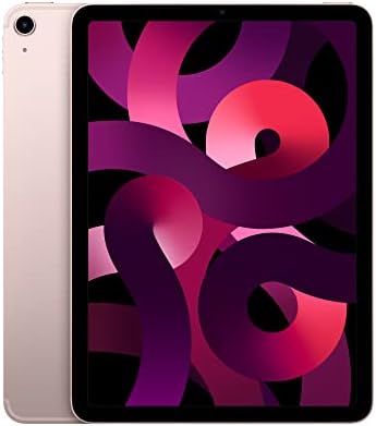 Apple iPad Air (5th generation): with M1 chip, 27.69 cm (10.9″) Liquid Retina display, 64GB, Wi-Fi 6 + 5G cellular, 12MP front/12MP back camera, Touch ID, all-day battery life – Pink