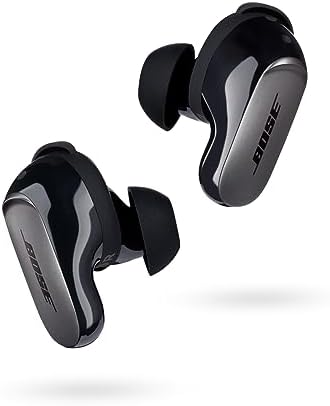Bose QuietComfort Ultra Wireless Noise Cancelling Earbuds, Bluetooth Noise Cancelling Earbuds with Spatial Audio and World-Class Noise Cancellation, Black