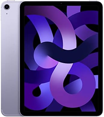 Apple iPad Air (5th generation): with M1 chip, 27.69 cm (10.9″) Liquid Retina display, 64GB, Wi-Fi 6 + 5G cellular, 12MP front/12MP back camera, Touch ID, all-day battery life – Purple