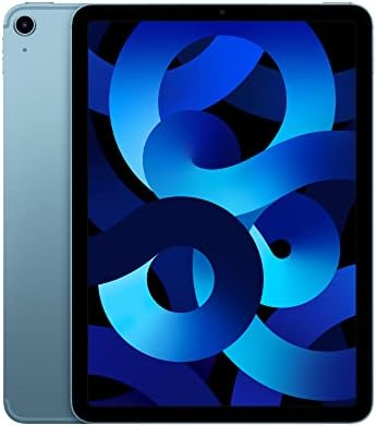 Apple iPad Air (5th generation): with M1 chip, 27.69 cm (10.9″) Liquid Retina display, 64GB, Wi-Fi 6 + 5G cellular, 12MP front/12MP back camera, Touch ID, all-day battery life – Blue