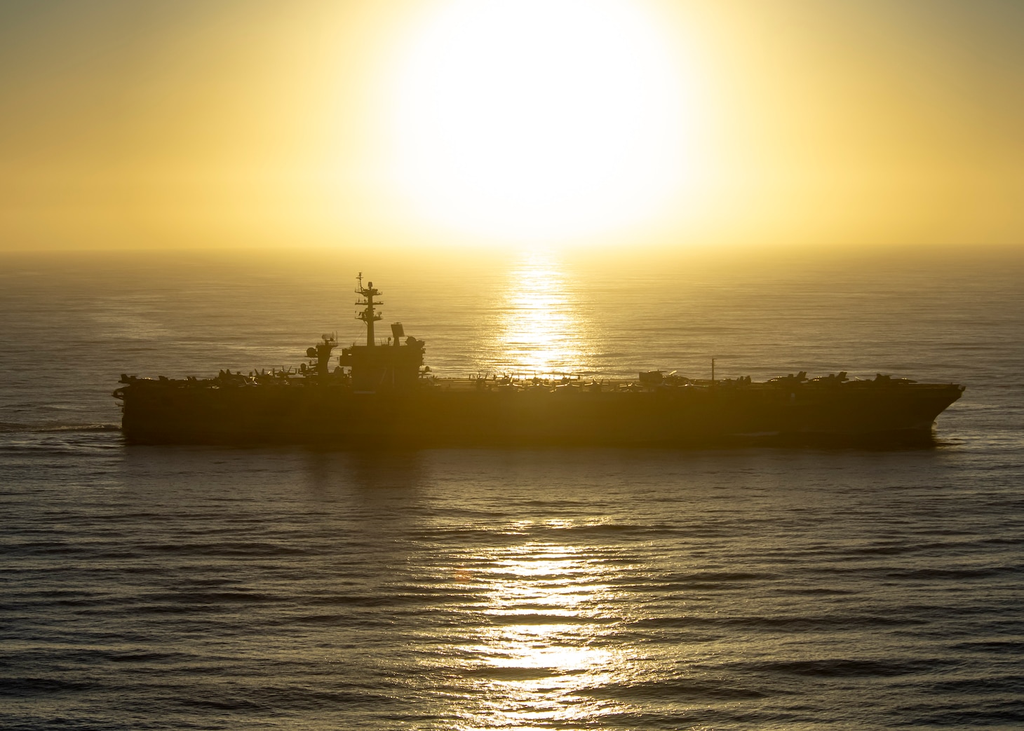 USS Theodore Roosevelt transits the Pacific Ocean.