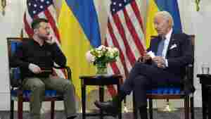 President Biden meets Ukrainian President Volodymyr Zelenskyy in Paris on Friday, June 7, 2024. Biden announced another $225 in weapons for Ukraine, part of the recently approved package of $60 billion in military assistance.