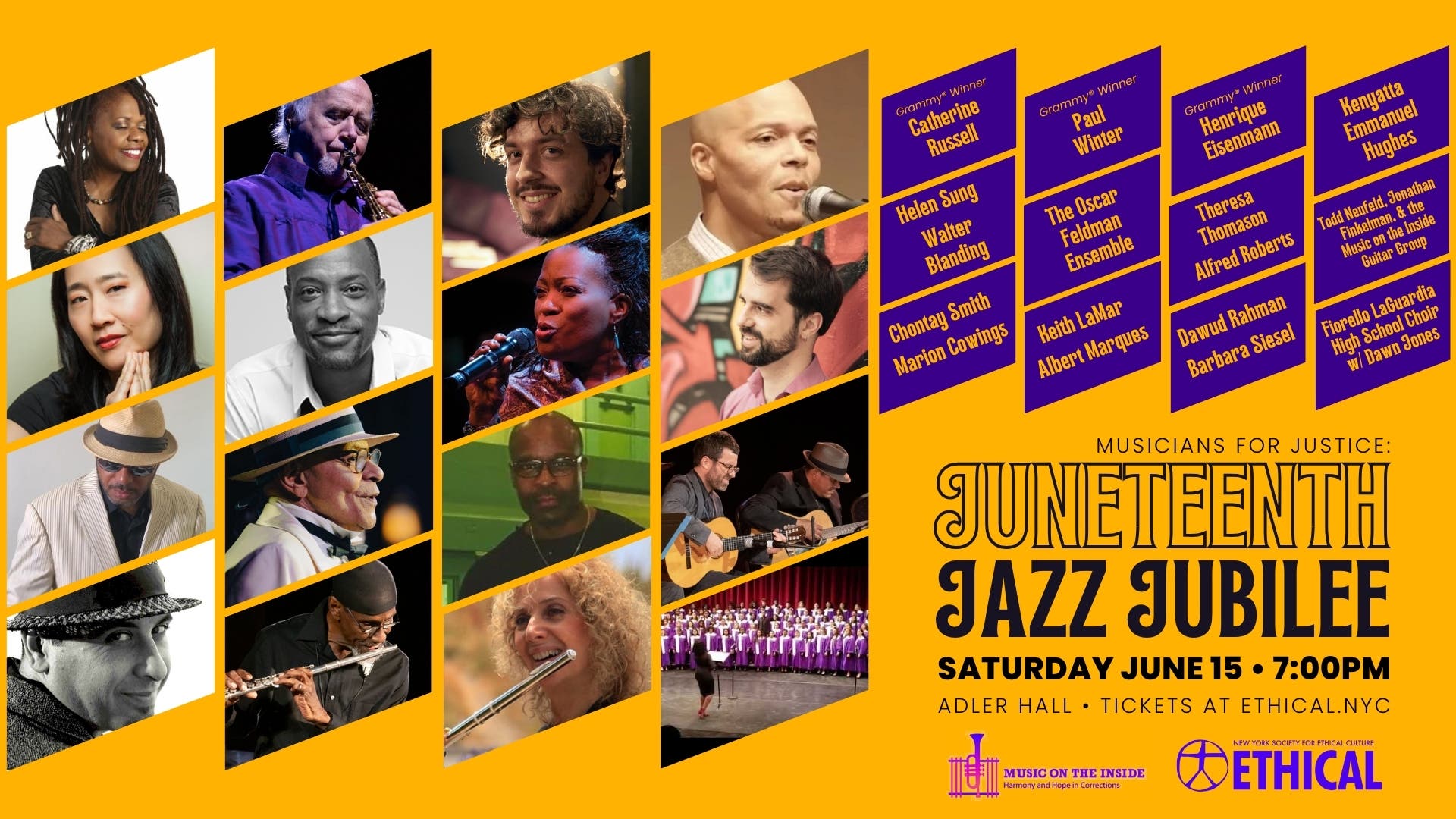 Juneteenth Jazz Jubilee Benefit Concert for Music on The Inside